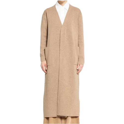 Haselnussbraune Wolle Kaschmir Strickjacke , Damen, Größe: S - Max Mara - Modalova