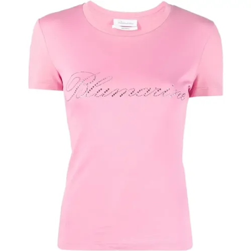 Womens Clothing T-Shirts Polos N0729 Ss24 , female, Sizes: XS, M - Blumarine - Modalova
