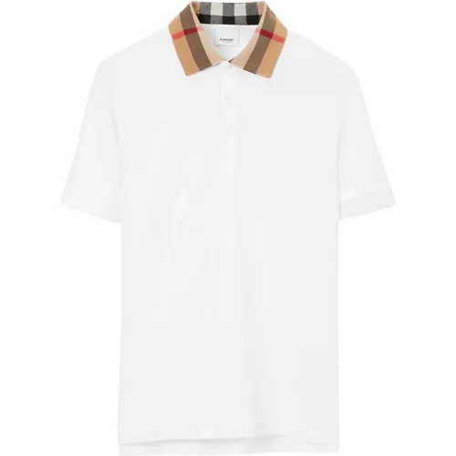 Vintage Check Collar Polo Shirt , male, Sizes: 2XL - Burberry - Modalova