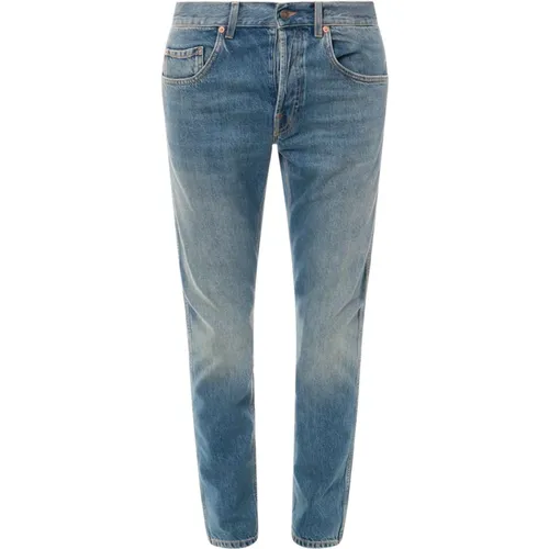 Blaue Straight Leg Jeans , Herren, Größe: W30 - Gucci - Modalova