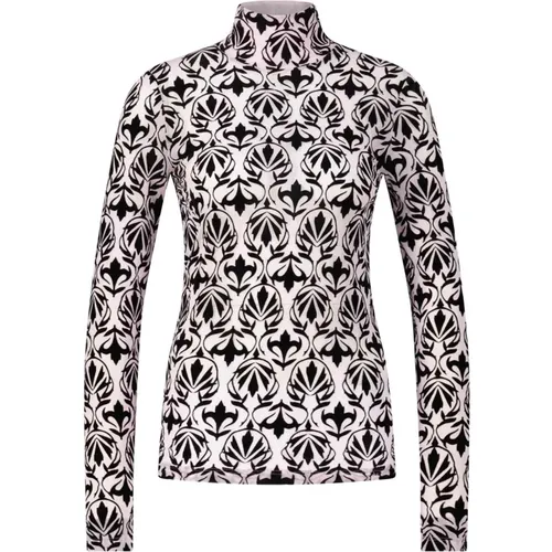 Samt Mesh Langarmshirt , Damen, Größe: L - Marc Cain - Modalova