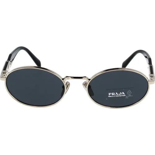 Ikonoische Sonnenbrille mit einheitlichen Gläsern , Damen, Größe: 55 MM - Prada - Modalova