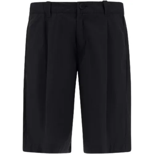 Blaue Elastische Baumwoll-Bermuda-Shorts , Herren, Größe: M - Herno - Modalova