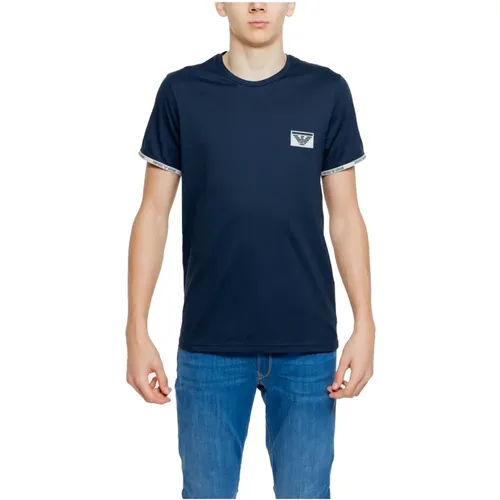 Baumwoll Herren T-Shirt Frühling/Sommer Kollektion , Herren, Größe: L - Emporio Armani - Modalova