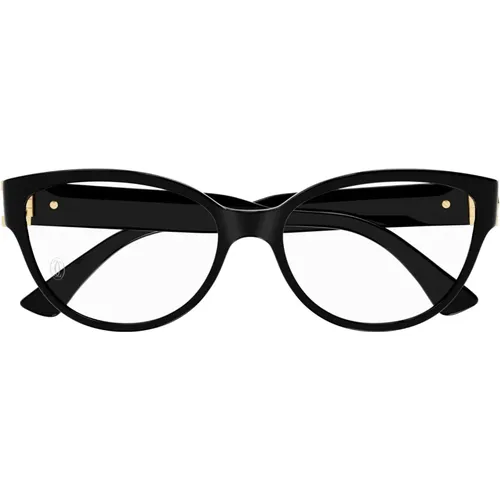 Klassische Schwarze Optische Brille,Braun/Havanna Optische Brille - Cartier - Modalova