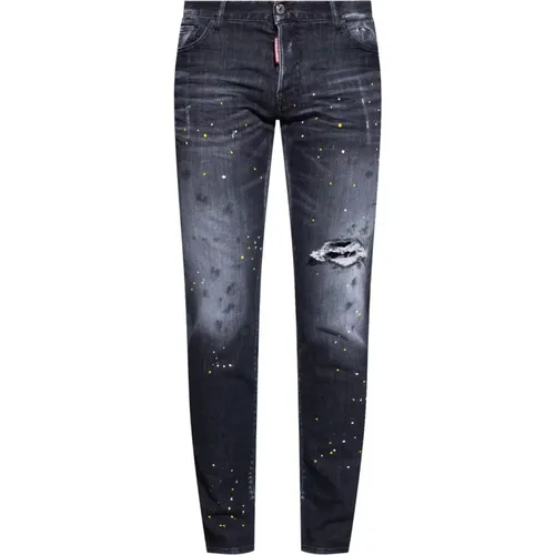 Schwarze Regular Jeans , Herren, Größe: W30 - Dsquared2 - Modalova