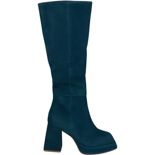 Square Toe Leather Ankle Boots , female, Sizes: 3 UK, 2 UK, 6 UK, 4 UK, 5 UK - Alma en Pena - Modalova