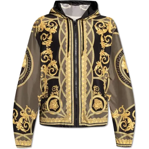 Jacket with pattern , male, Sizes: S, L - Versace - Modalova