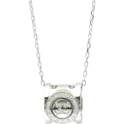 Pre-owned White Gold necklaces , female, Sizes: ONE SIZE - Gucci Vintage - Modalova