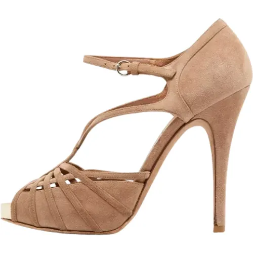 Pre-owned Wildleder sandals , Damen, Größe: 37 1/2 EU - Valentino Vintage - Modalova