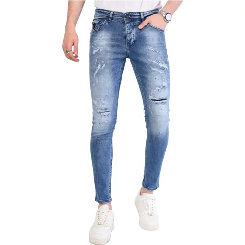 Abgenutzte Herren Jeans Slim Fit - 1059 - Local Fanatic - Modalova