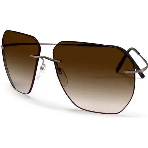 Shaded Sunglasses 8743 , unisex, Sizes: 70 MM - Silhouette - Modalova