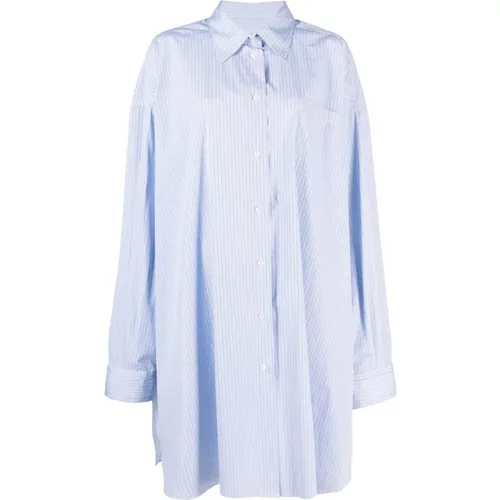 Clear Cotton Dress with Button Closure , female, Sizes: S, XS - Maison Margiela - Modalova