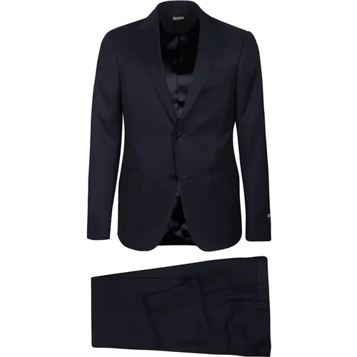 Navy Luxx Tailoring Suit , male, Sizes: L - Z Zegna - Modalova