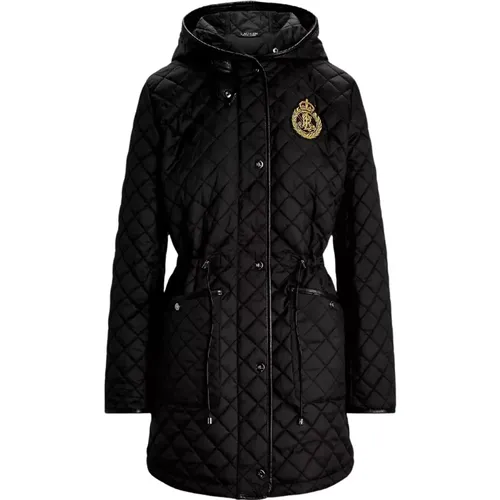 Quilted coat with hood , female, Sizes: L, XL, M, S - Ralph Lauren - Modalova