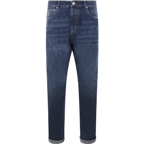 Jeans,Blaue Denim Jeans Regular Fit - BRUNELLO CUCINELLI - Modalova