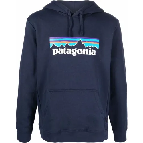 Logo Print Hooded Sweater , male, Sizes: XS - Patagonia - Modalova