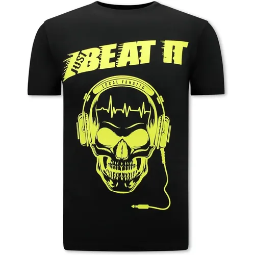 Just Beat It Print T-shirt Herren , Herren, Größe: XL - Local Fanatic - Modalova