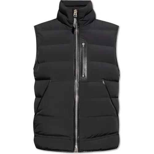 Down vest with stand-up collar , male, Sizes: XL - Tom Ford - Modalova