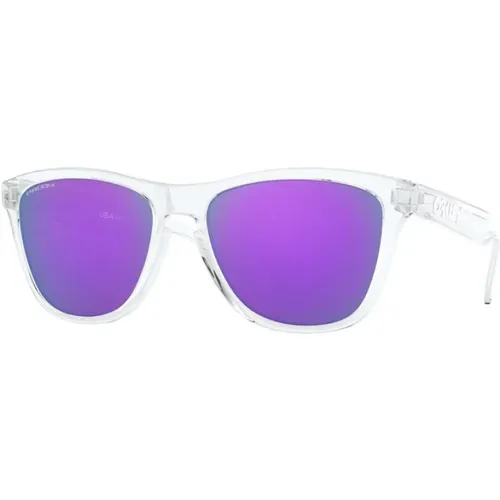 Frogskins Sunglasses Violet Prizm White , male, Sizes: 55 MM - Oakley - Modalova