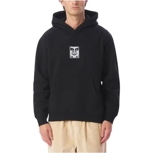 Iconic Extra Heavy Hoodie - , male, Sizes: L, XL, M - Obey - Modalova