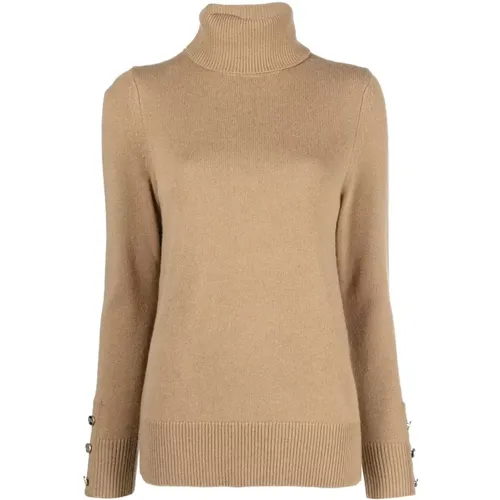Cuff button turtlneck sweater , female, Sizes: S - Michael Kors - Modalova