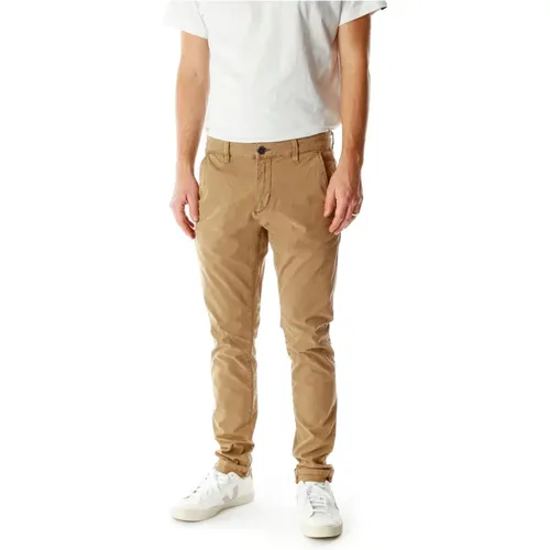 Slim Tapered Chino Hose , Herren, Größe: W34 - Blue de Gênes - Modalova