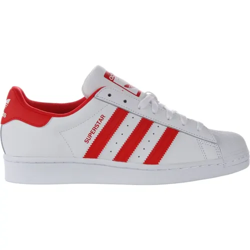 Superstar XLG Red Sneakers , male, Sizes: 8 2/3 UK, 11 1/3 UK, 9 1/3 UK - Adidas - Modalova
