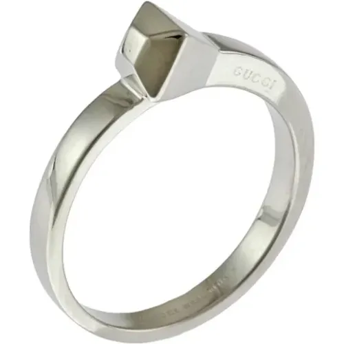 Pre-owned White Gold rings , female, Sizes: ONE SIZE - Gucci Vintage - Modalova