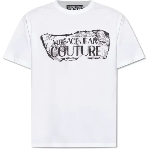 Bedrucktes T-Shirt , Herren, Größe: S - Versace Jeans Couture - Modalova