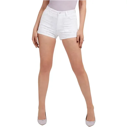 Sangallo Lace Shorts , female, Sizes: W32, W29, W31, W27, W26, W30 - Guess - Modalova
