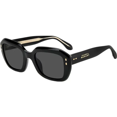 Schwarze/Graue Sonnenbrille , Damen, Größe: 52 MM - Isabel marant - Modalova