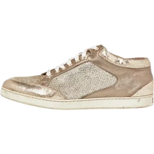 Pre-owned Leather sneakers , female, Sizes: 8 UK - Jimmy Choo Pre-owned - Modalova