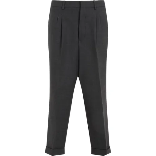 Grey Trousers for Men Aw24 , male, Sizes: W42, W40 - Ami Paris - Modalova