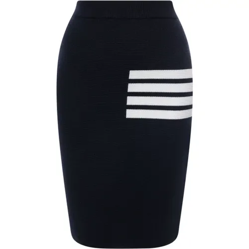 Wool Skirt with Elastic Waistband , female, Sizes: 2XS - Thom Browne - Modalova