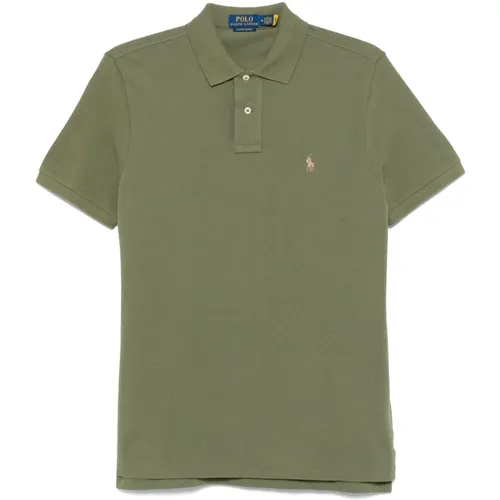 Maßgeschneidertes Slim Fit Baumwoll-Mesh-Polo , Herren, Größe: L - Polo Ralph Lauren - Modalova