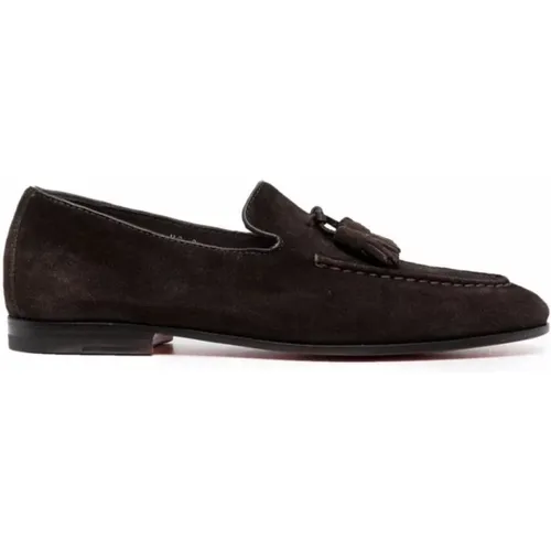 Leather Loafers , male, Sizes: 9 UK, 10 UK, 12 UK, 11 UK - Santoni - Modalova