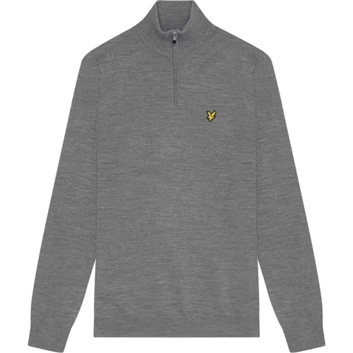 Merino Blend Quarter Zip Pullover , Herren, Größe: S - Lyle & Scott - Modalova