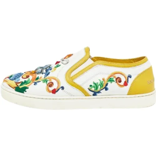 Pre-owned Leather sneakers , female, Sizes: 3 1/2 UK - Dolce & Gabbana Pre-owned - Modalova