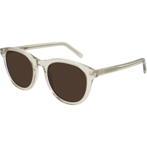 Brown Sunglasses SL 401 , unisex, Sizes: 53 MM - Saint Laurent - Modalova