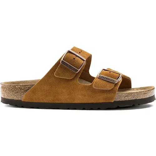 Sandals Arizona Suede Soft Footbed , male, Sizes: 10 UK, 4 UK, 8 UK, 6 UK, 11 UK, 2 UK, 9 UK, 7 UK, 3 UK, 5 UK - Birkenstock - Modalova