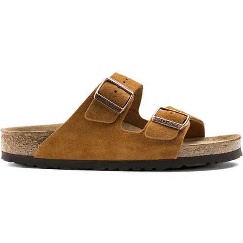 Sandals Arizona Suede Soft Footbed , male, Sizes: 12 UK, 10 UK, 4 UK, 8 UK, 6 UK, 11 UK, 2 UK, 9 UK, 7 UK, 3 UK - Birkenstock - Modalova