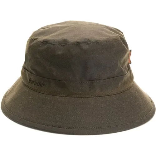 Gewachster Baumwoll-Bucket-Hut Grün/Braun , Herren, Größe: XL - Barbour - Modalova