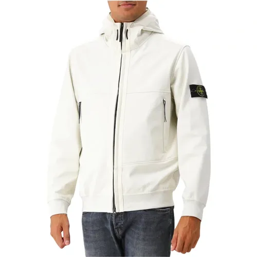 Softshell Kapuzenjacke mit Taschen , Herren, Größe: 2XL - Stone Island - Modalova