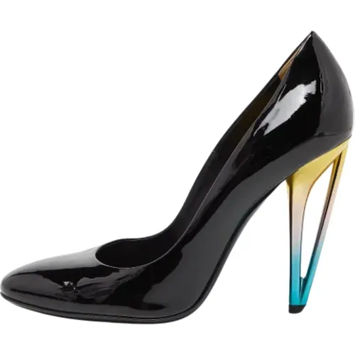 Pre-owned Leather heels , female, Sizes: 7 1/2 UK - Fendi Vintage - Modalova