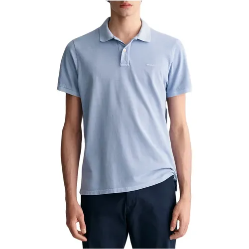 Sunfaded Pique Rugger Shirt , male, Sizes: L, 4XL, S, M, 3XL, 2XL - Gant - Modalova