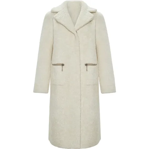 Bedruckter Shearling-Wendemantel - Tierdruck , Damen, Größe: 2XL - Cesare Gaspari - Modalova