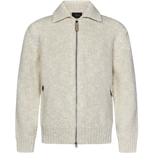 Knitwear Zip-Up Cardigan Aw24 , male, Sizes: M - Brioni - Modalova