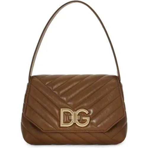 Logo-Buckle Padded Leather Bag , female, Sizes: ONE SIZE - Dolce & Gabbana - Modalova
