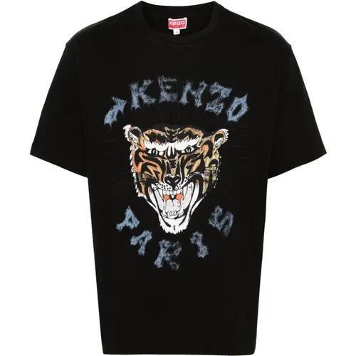 Tiger Head T-shirt Jersey , male, Sizes: L, XS, S, M - Kenzo - Modalova